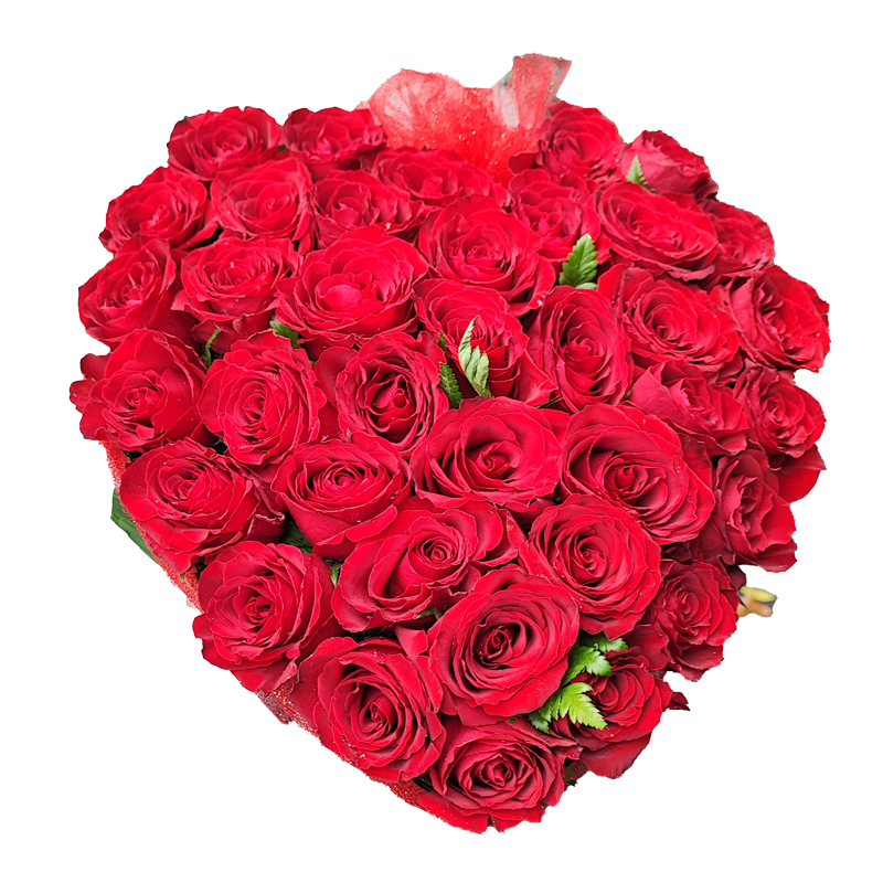 Cuore di rose rosse