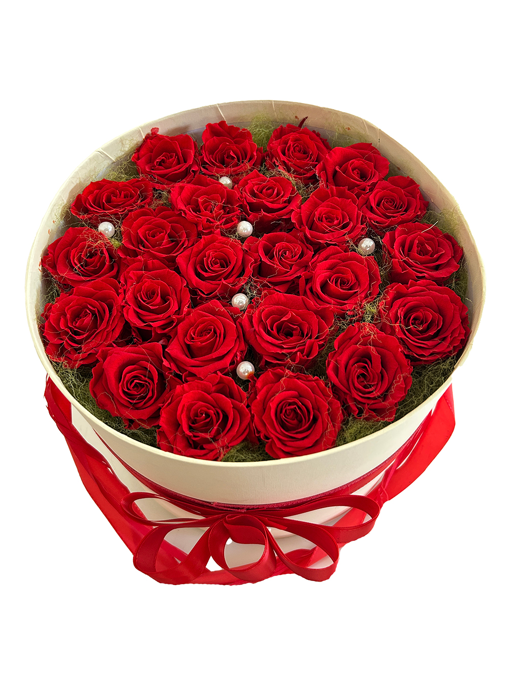 Flowerbox di Rose Rosse Stabilizzate